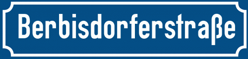 Straßenschild Berbisdorferstraße