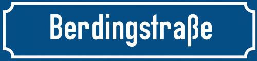 Straßenschild Berdingstraße