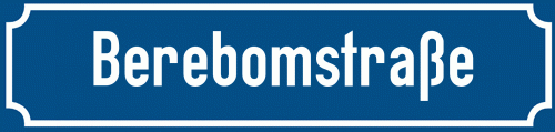 Straßenschild Berebomstraße