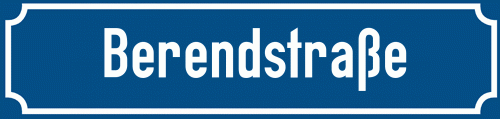 Straßenschild Berendstraße