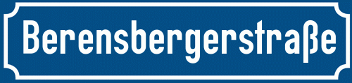 Straßenschild Berensbergerstraße