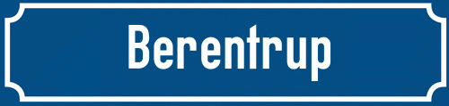 Straßenschild Berentrup