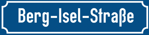 Straßenschild Berg-Isel-Straße