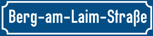 Straßenschild Berg-am-Laim-Straße