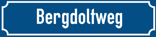 Straßenschild Bergdoltweg