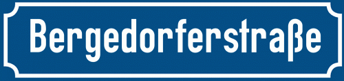Straßenschild Bergedorferstraße