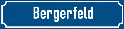 Straßenschild Bergerfeld