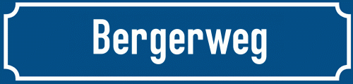 Straßenschild Bergerweg