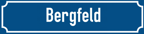 Straßenschild Bergfeld