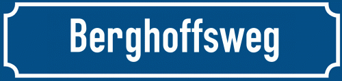 Straßenschild Berghoffsweg