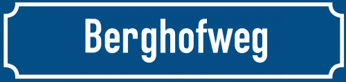 Straßenschild Berghofweg