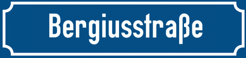 Straßenschild Bergiusstraße