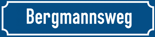Straßenschild Bergmannsweg