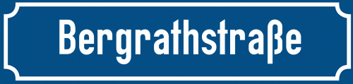 Straßenschild Bergrathstraße