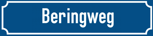 Straßenschild Beringweg