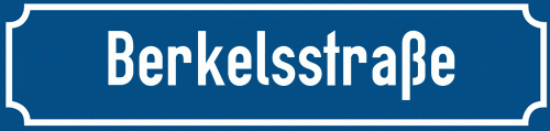 Straßenschild Berkelsstraße