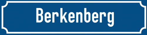 Straßenschild Berkenberg