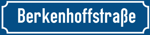 Straßenschild Berkenhoffstraße