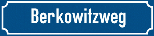 Straßenschild Berkowitzweg
