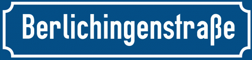 Straßenschild Berlichingenstraße