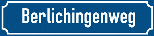 Straßenschild Berlichingenweg