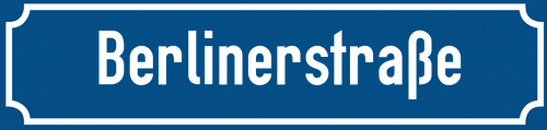 Straßenschild Berlinerstraße zum kostenlosen Download