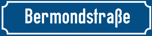 Straßenschild Bermondstraße