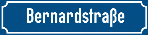Straßenschild Bernardstraße zum kostenlosen Download