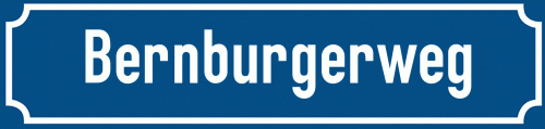 Straßenschild Bernburgerweg