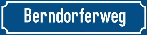 Straßenschild Berndorferweg