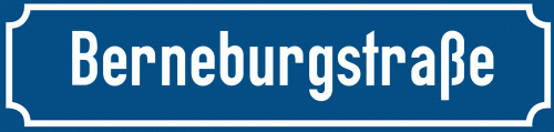 Straßenschild Berneburgstraße