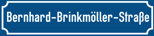 Straßenschild Bernhard-Brinkmöller-Straße zum kostenlosen Download