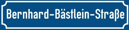 Straßenschild Bernhard-Bästlein-Straße