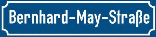 Straßenschild Bernhard-May-Straße