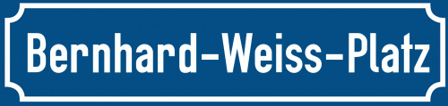 Straßenschild Bernhard-Weiss-Platz