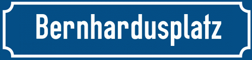 Straßenschild Bernhardusplatz zum kostenlosen Download