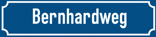 Straßenschild Bernhardweg zum kostenlosen Download