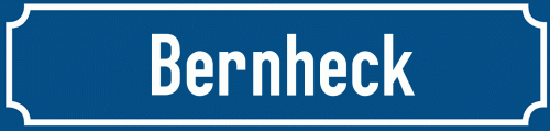 Straßenschild Bernheck