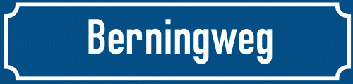 Straßenschild Berningweg