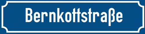 Straßenschild Bernkottstraße