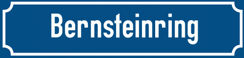 Straßenschild Bernsteinring