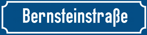 Straßenschild Bernsteinstraße