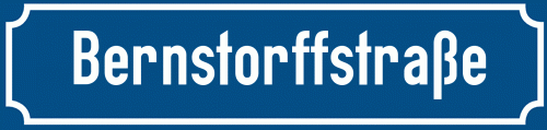 Straßenschild Bernstorffstraße
