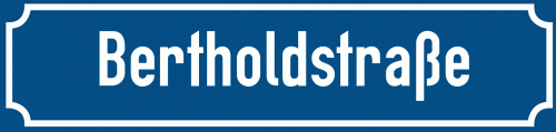 Straßenschild Bertholdstraße zum kostenlosen Download