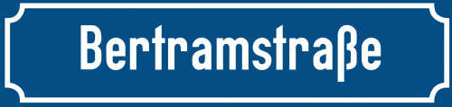 Straßenschild Bertramstraße zum kostenlosen Download