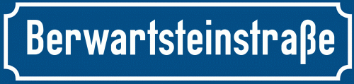 Straßenschild Berwartsteinstraße