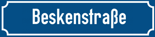 Straßenschild Beskenstraße