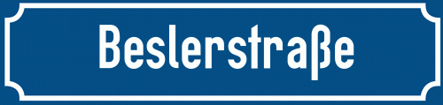 Straßenschild Beslerstraße