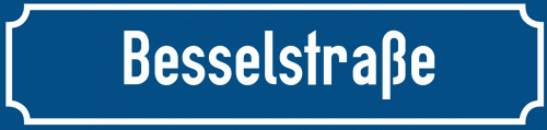 Straßenschild Besselstraße