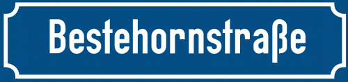 Straßenschild Bestehornstraße